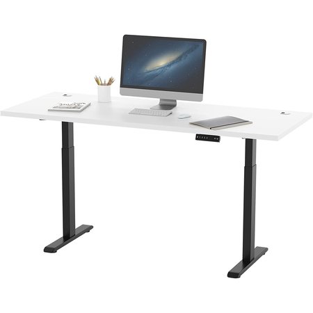 We'Re It Lift it, 60"x30" Electric Sit Stand Desk, 4 Memory/1 USB LED Control, White Top, Black Base VL22BLK6030-459